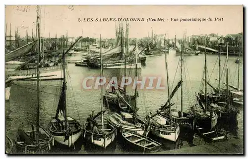 Cartes postales Les Sables d&#39olonne Vue panoramique du port