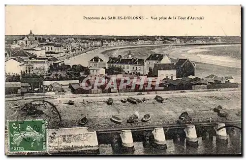 Cartes postales Les Sables d&#39olonne Panorama Vue prise de la tour d&#39Arundel