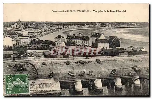 Cartes postales Les Sables d'olonne Panorama Vue prise de la tour d'Arundel