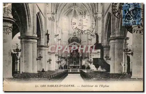 Cartes postales Les Sables d'olonne Interieur de l'eglise