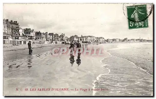 Ansichtskarte AK Les Sables D&#39olonne La plage a maree basse