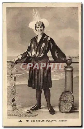 Cartes postales Les Sables D'olonne Sablaise ( folklore costume coiffe )