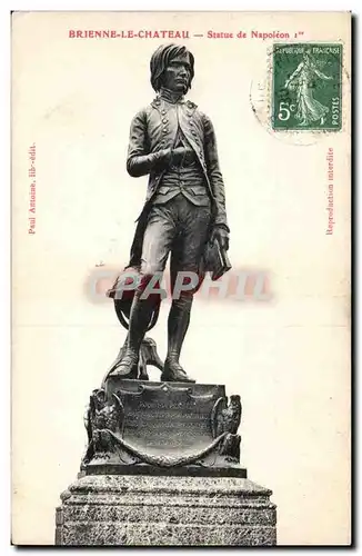 Ansichtskarte AK Brienne le Chateau Statue de Napoleon 1er