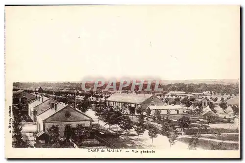 Cartes postales Militaria Camp de Mailly Vue generale