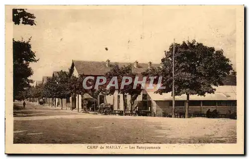 Ansichtskarte AK Militaria Camp de Mailly Les baraquements