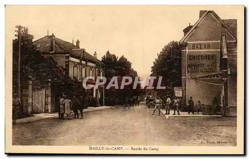 Ansichtskarte AK Militaria Camp de Mailly Entree du camp