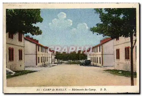 Cartes postales Militaria Camp de Mailly Batiments du camp