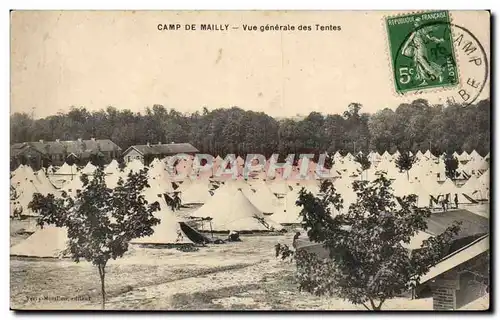 Ansichtskarte AK Militaria Camp de Mailly Vue generale des tentes