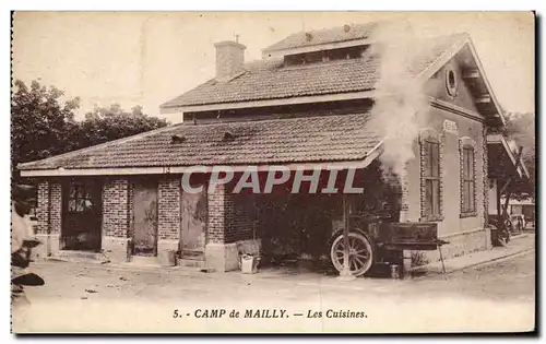 Cartes postales Militaria Camp de Mailly Les cuisines