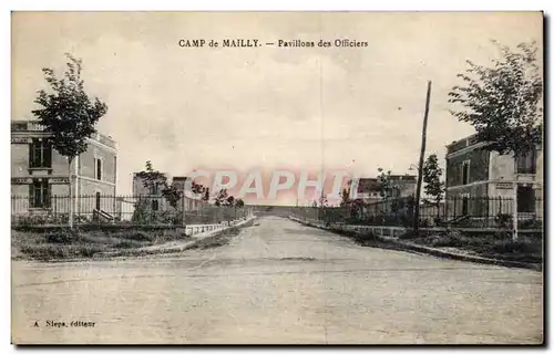Cartes postales Militaria Camp de Mailly Pavillons des officiers