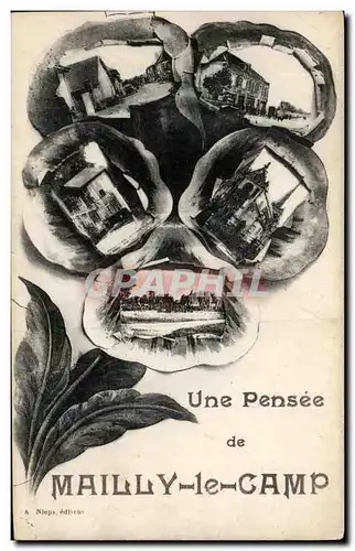 Cartes postales Militaria Camp de Mailly Une pensee