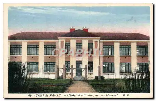 Cartes postales Militaria Camp de Mailly L'hopital militaire nouveau batiment