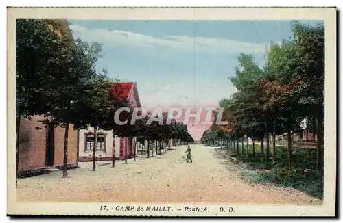Cartes postales Militaria Route A Camp de Mailly