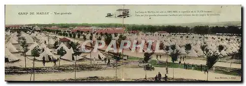 Ansichtskarte AK CARTE DOUBLE Militaria Camp de Mailly Vua generale Aeroplane