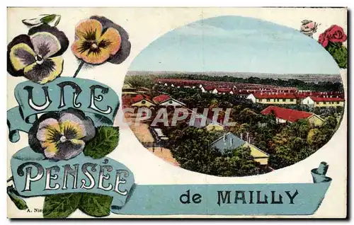 Cartes postales Militaria Camp de Mailly Une pensee