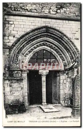 Cartes postales Camp de Mailly L'eglise Le portail