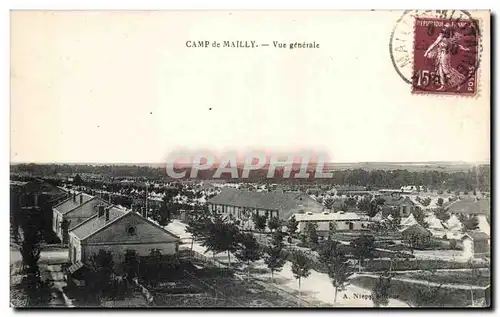 Cartes postales Militaria Camp de Mailly Vue generale