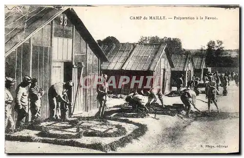 Cartes postales Militaria Camp de Mailly Preparation a la revue