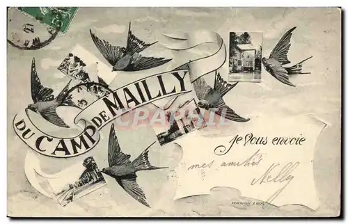 Cartes postales Militaria Camp de Mailly Hirondelles