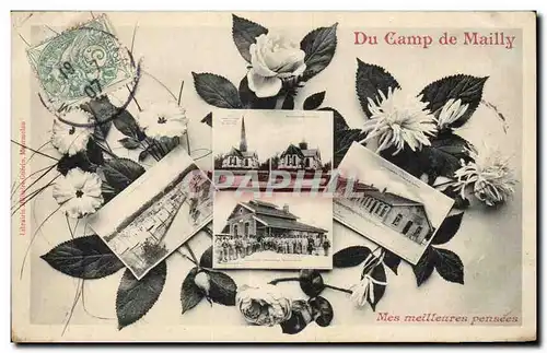Cartes postales Militaria Camp de Mailly Mes meilleures pensees