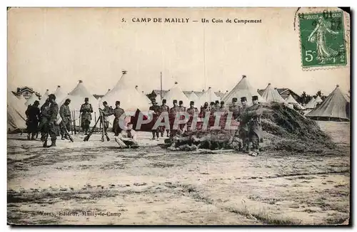 Cartes postales Militaria Camp de Mailly Un coin du campement