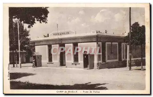 Cartes postales Militaria Camp de Mailly Poste de police