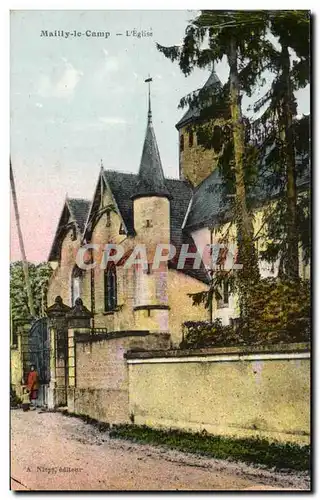 Cartes postales Militaria Camp de Mailly L'eglise