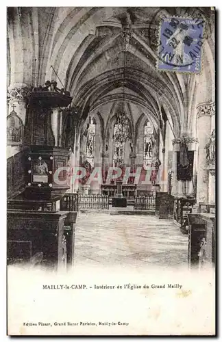 Cartes postales Camp de Mailly Interieur de l'eglise du Grand Mailly
