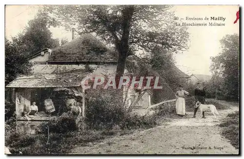 Cartes postales Militaria Mailly le Camp Environs de Mailly La blanchisserie militaire