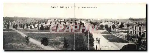 Cartes postales CARTE DOUBLE Militaria Mailly le Camp Vue generale