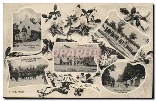 Cartes postales Militaria Mailly le Camp Souvenir