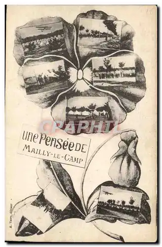Cartes postales Militaria Mailly le Camp Une pensee