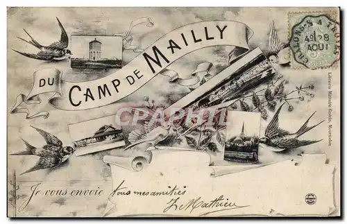 Cartes postales Militaria Mailly le Camp Hirondelle