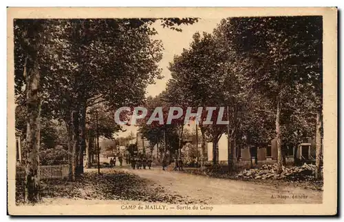 Cartes postales Militaria Mailly le Camp Sortie du camp