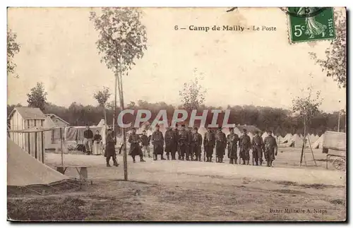 Cartes postales Militaria Mailly le Camp Le poste