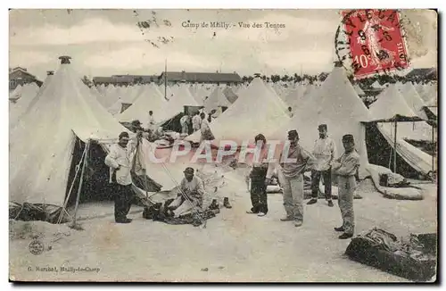 Cartes postales Militaria Mailly le Camp Vue des tentes