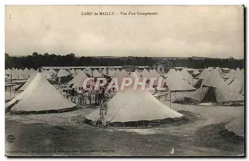 Cartes postales Militaria Mailly le Camp Vue d'un campement