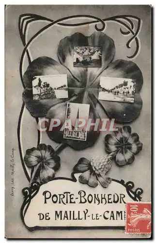 Cartes postales Militaria Mailly le Camp Porte bonheur Trefle