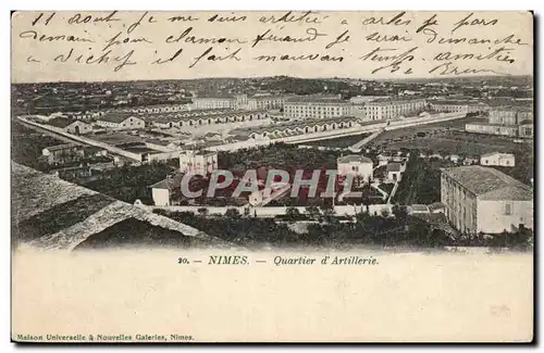 Cartes postales Nimes Quartier d'artillerie