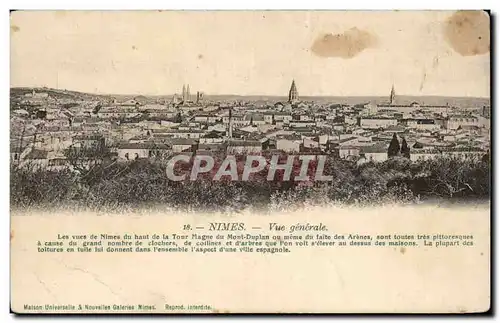 Cartes postales Nimes Vue generale