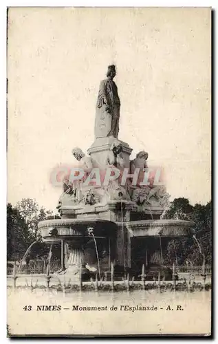 Cartes postales Nimes Monument de l'esplanade