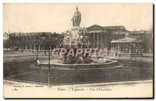 Cartes postales Nimes L&#39esplanade (vue d&#39ensemble)