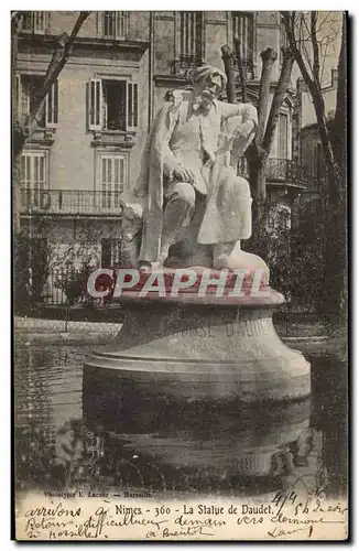 Cartes postales Nimes La statue de Daudet