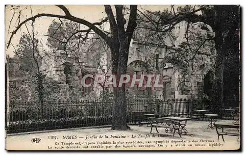 Ansichtskarte AK Nimes Jardin de la fontaine Le temple de Diane