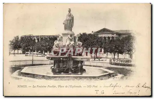 Cartes postales Nimes La fontaine Pradier place de l&#39esplanade