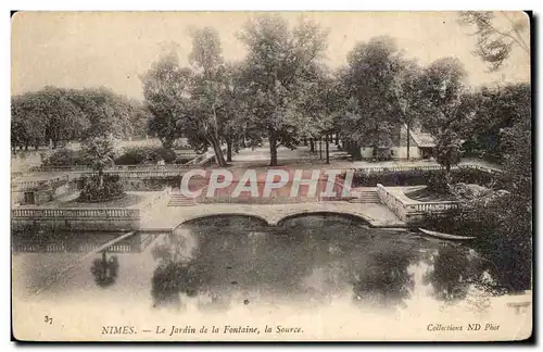 Cartes postales Nimes Le jardin de la fontaine la Source