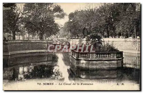 Ansichtskarte AK Nimes Le canal de la fontaine