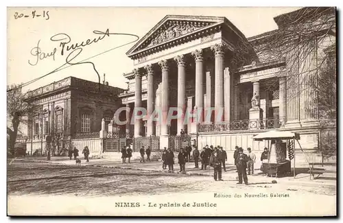 Ansichtskarte AK Nimes Le palais de justice