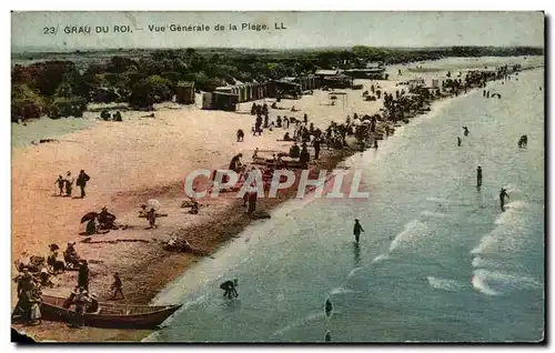 Cartes postales Grau du Roi Vue generale de la plage