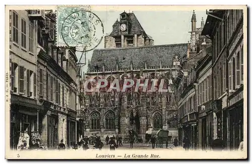 Cartes postales Louviers La grande rue Boucherie Boucher